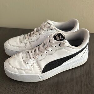 Puma Skye White Black Women Thick Sole Casual Lifestyle Shoes Sneakers Sz 8